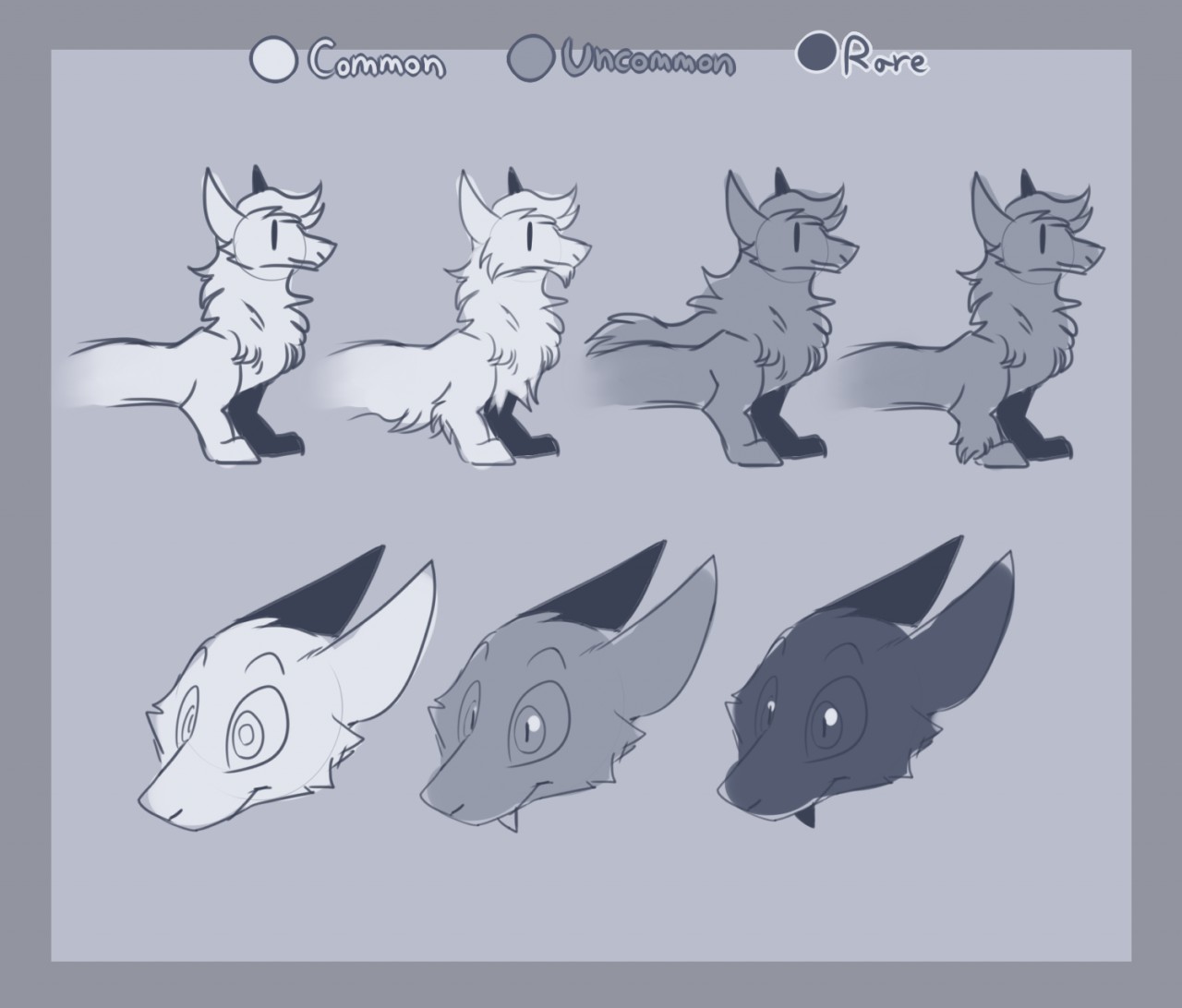 Zorgoia fur and face trait sheet